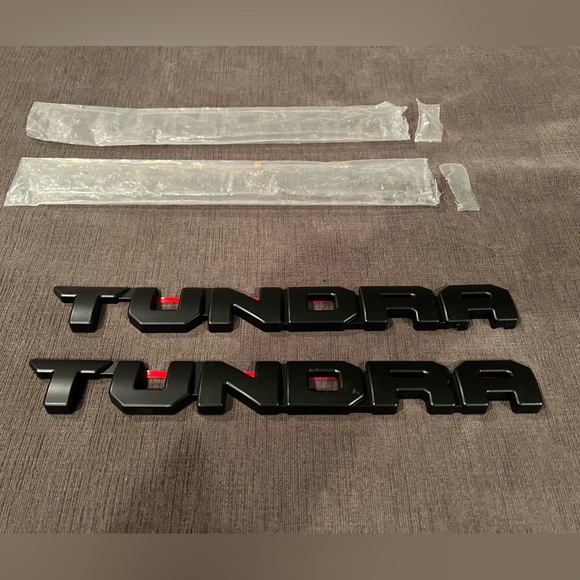 Black Toyota Tundra emblem overlays ***NOT EMBLEMS*** - Picture 2 of 3